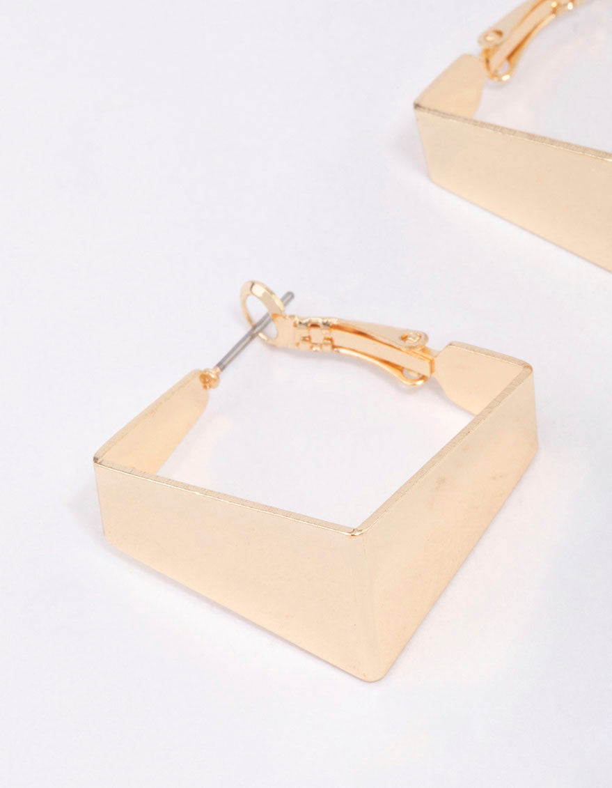 Gold Geometric Hoop Earrings