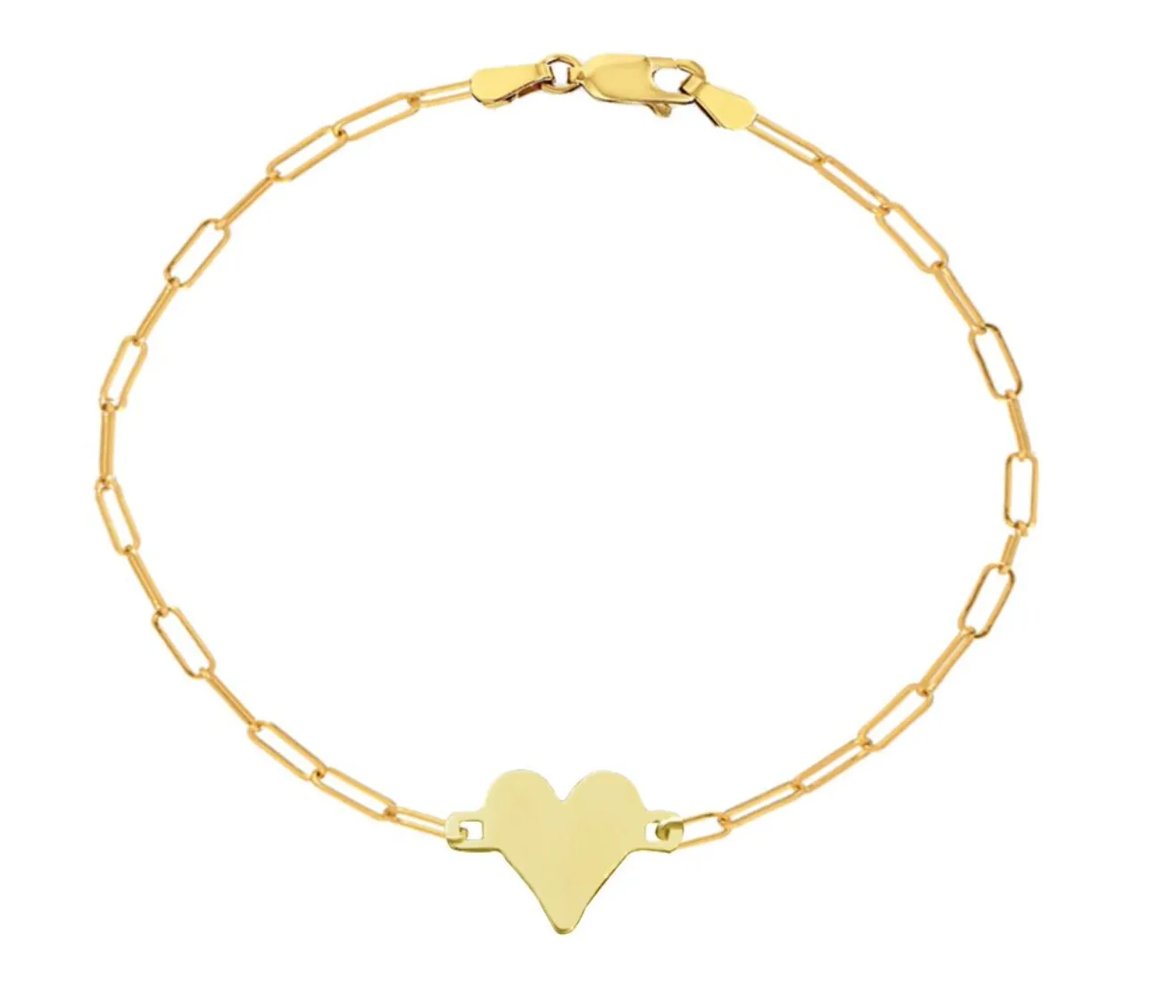 gold heart bracelet