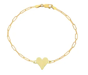 gold heart bracelet