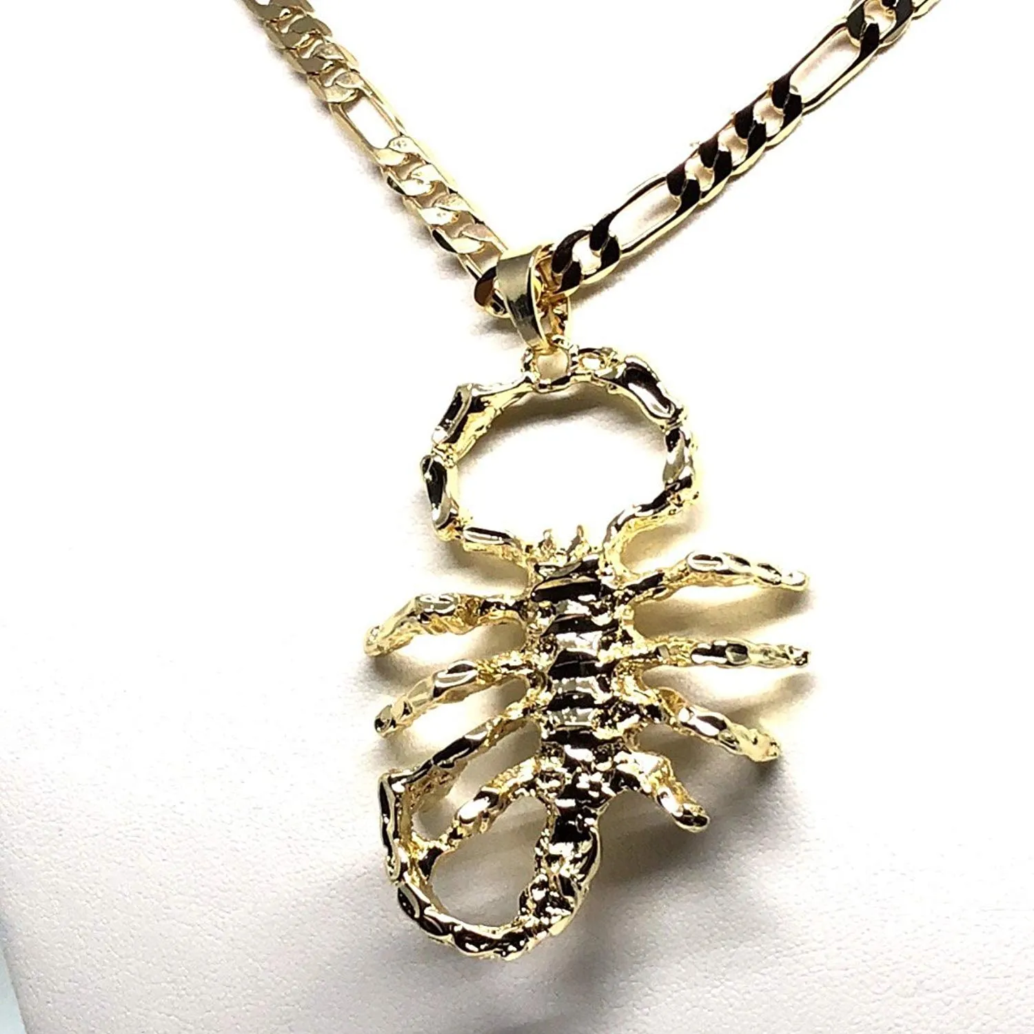 Gold Plated Big Scorpion Pendant Necklace 26 Alacran Grande Oro Laminado Cadena 26