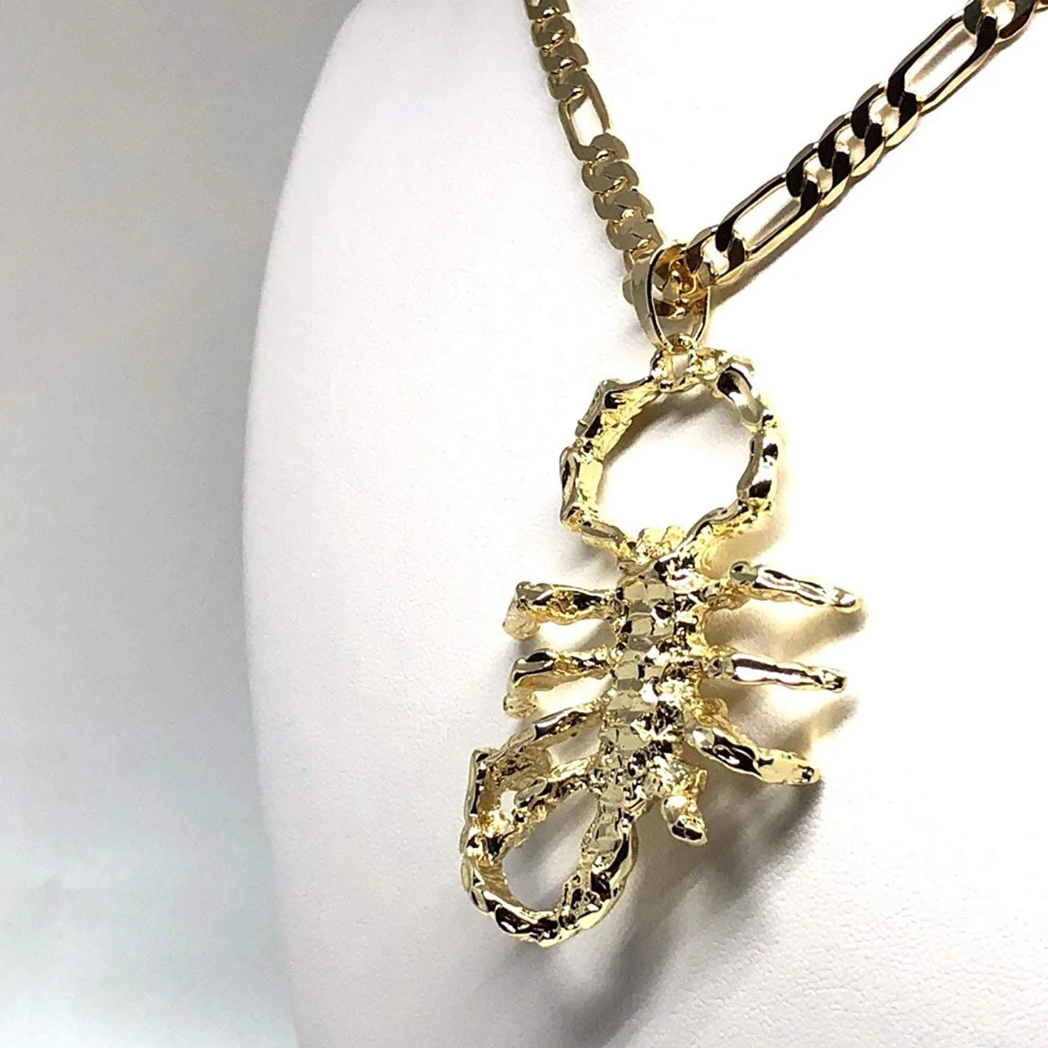 Gold Plated Big Scorpion Pendant Necklace 26 Alacran Grande Oro Laminado Cadena 26