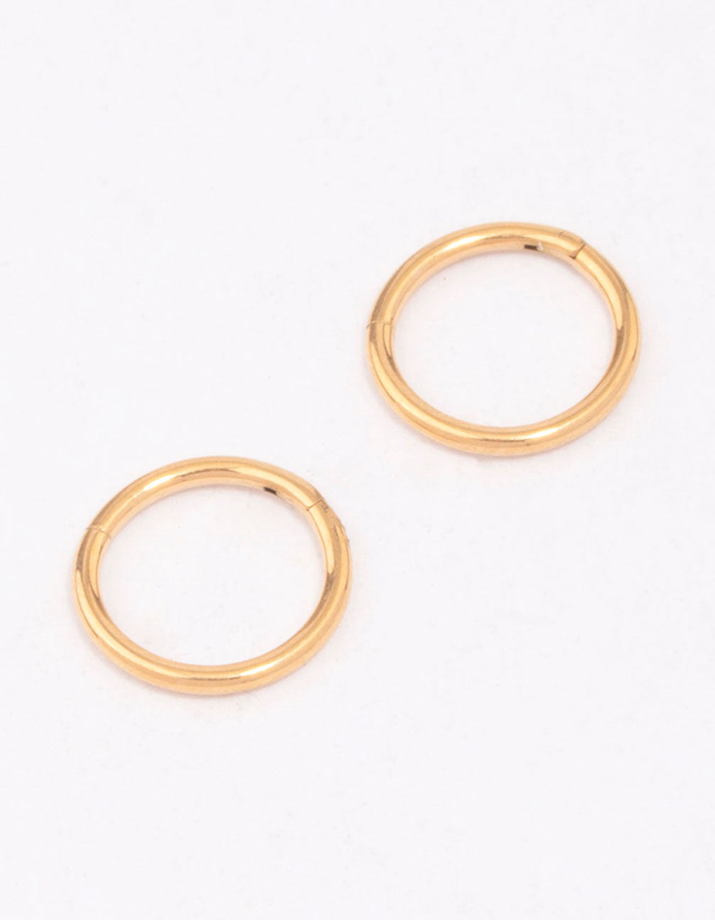 Gold Plated Titanium Fine Sleeper Earrings 6mm