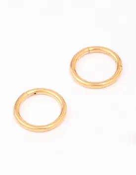 Gold Plated Titanium Sleeper Earrings 10mm