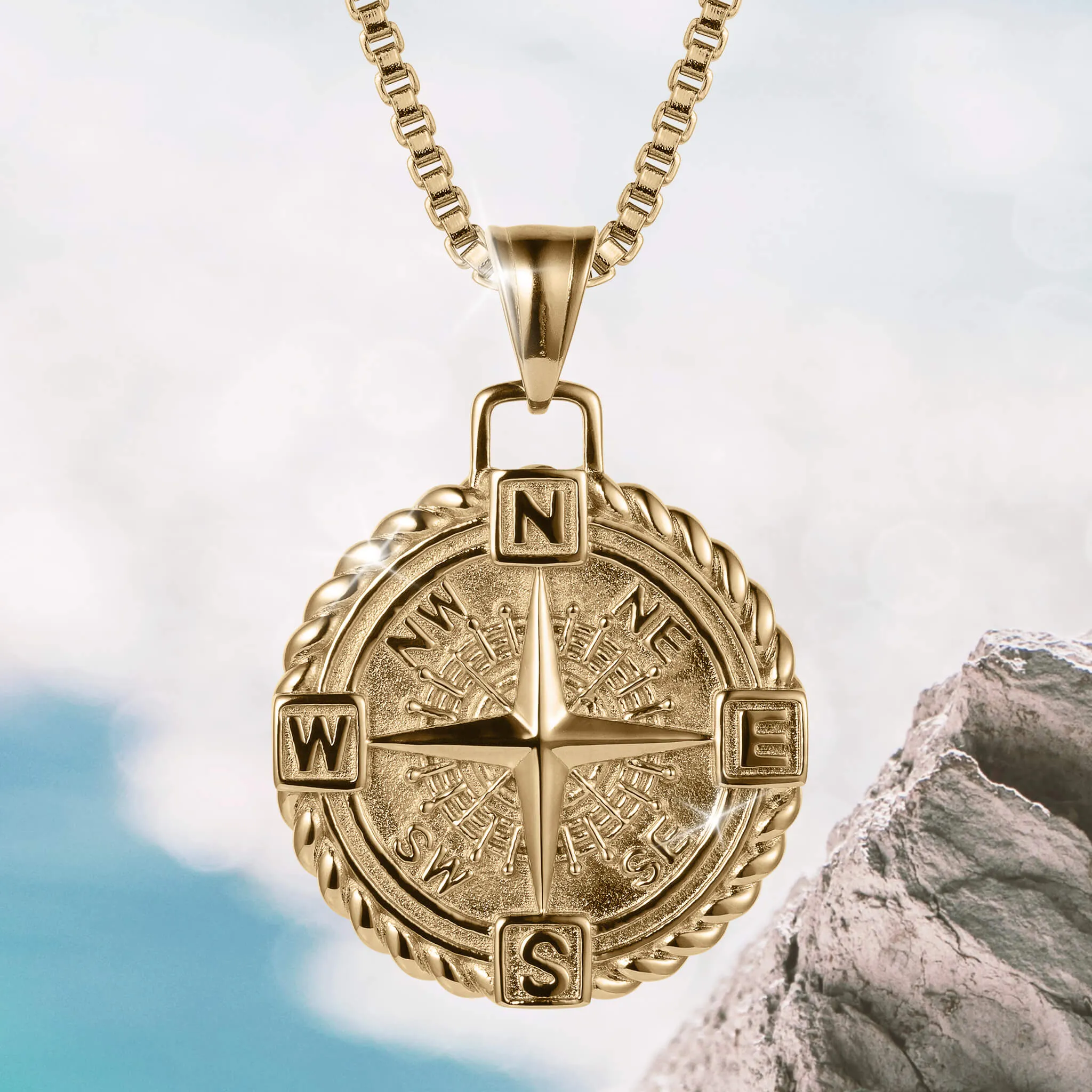 Golden Wayfarer Pendant