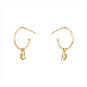 Golden Wings Hoop Earrings - Sia Taylor