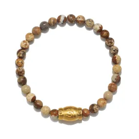 Grounded and Balanced Men's Picture Jasper Bracelet