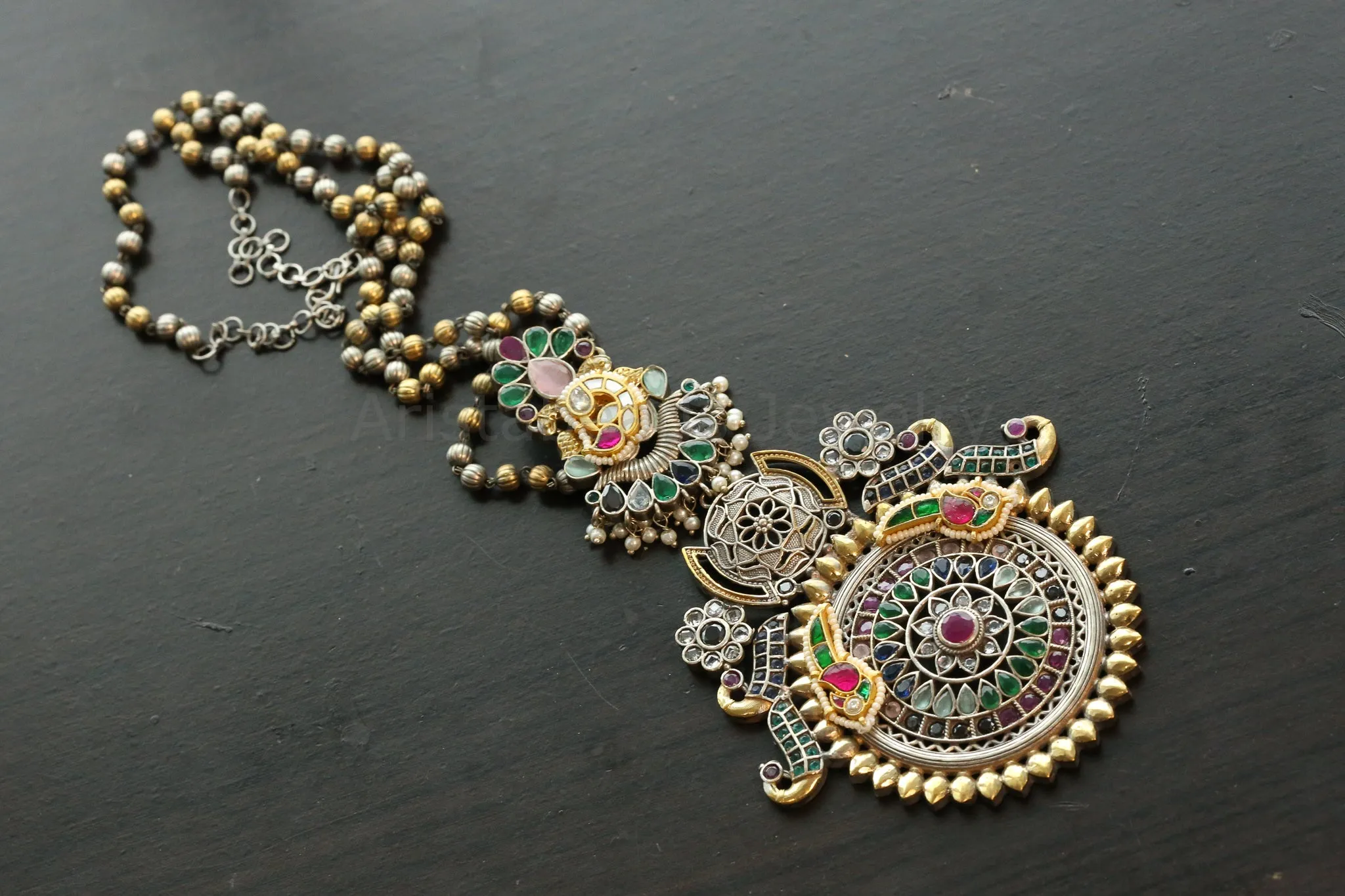 Handmade Dual Tone Fusion Necklace (ABJ-N101-31)