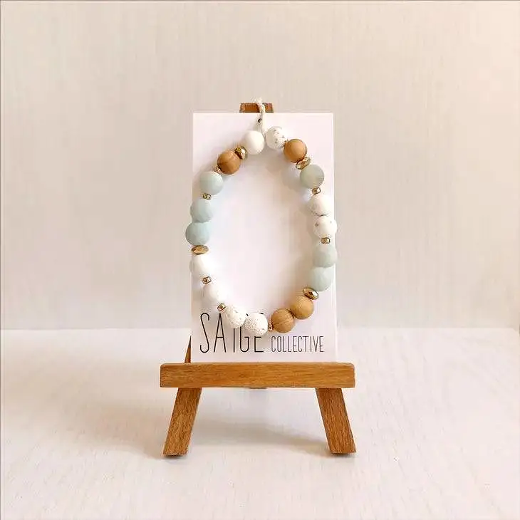 Harmony Mala Bracelet | Amazonite, Sandalwood, Howlite