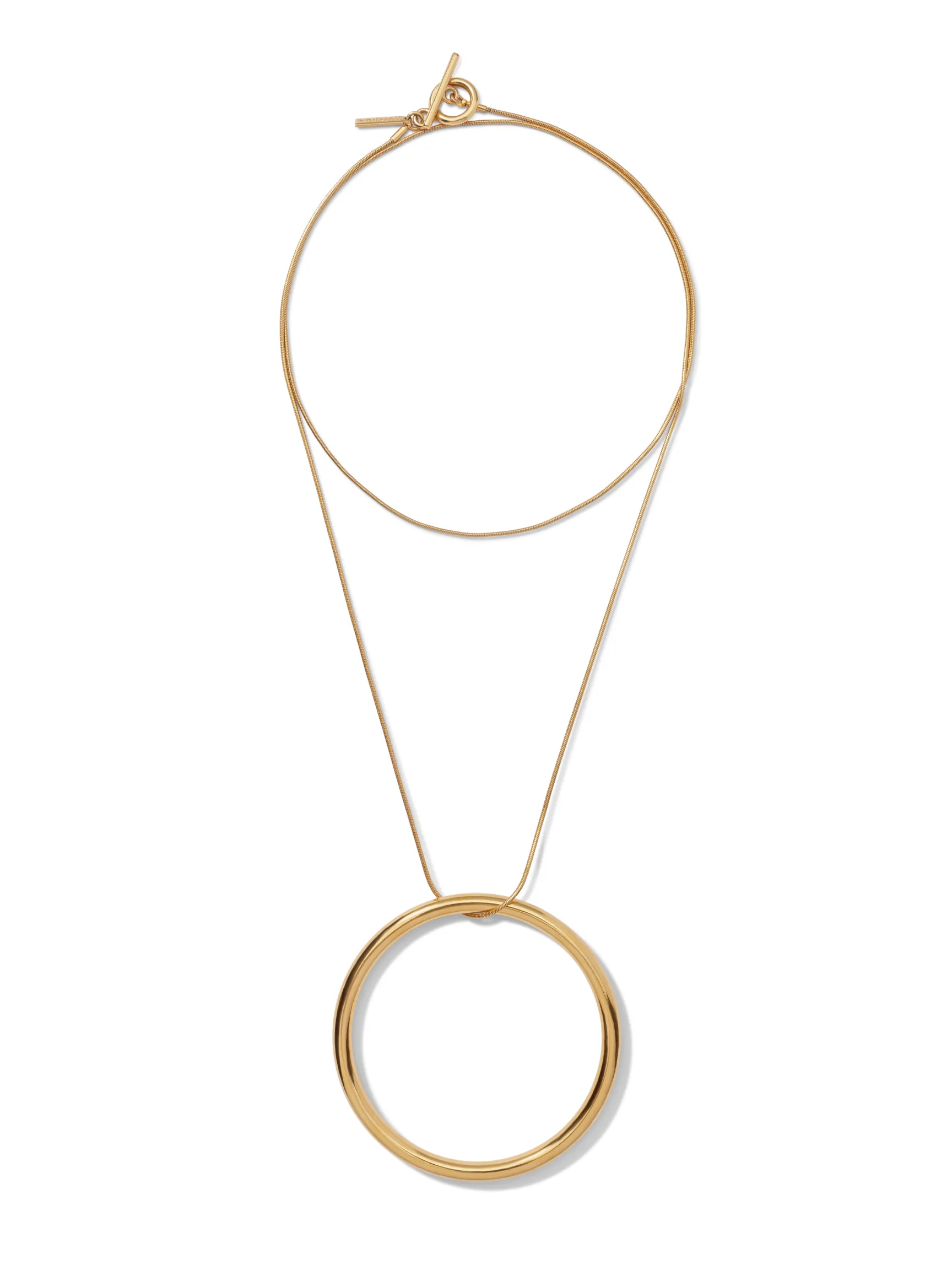 Heavenly Hoop Round Pendant Necklace