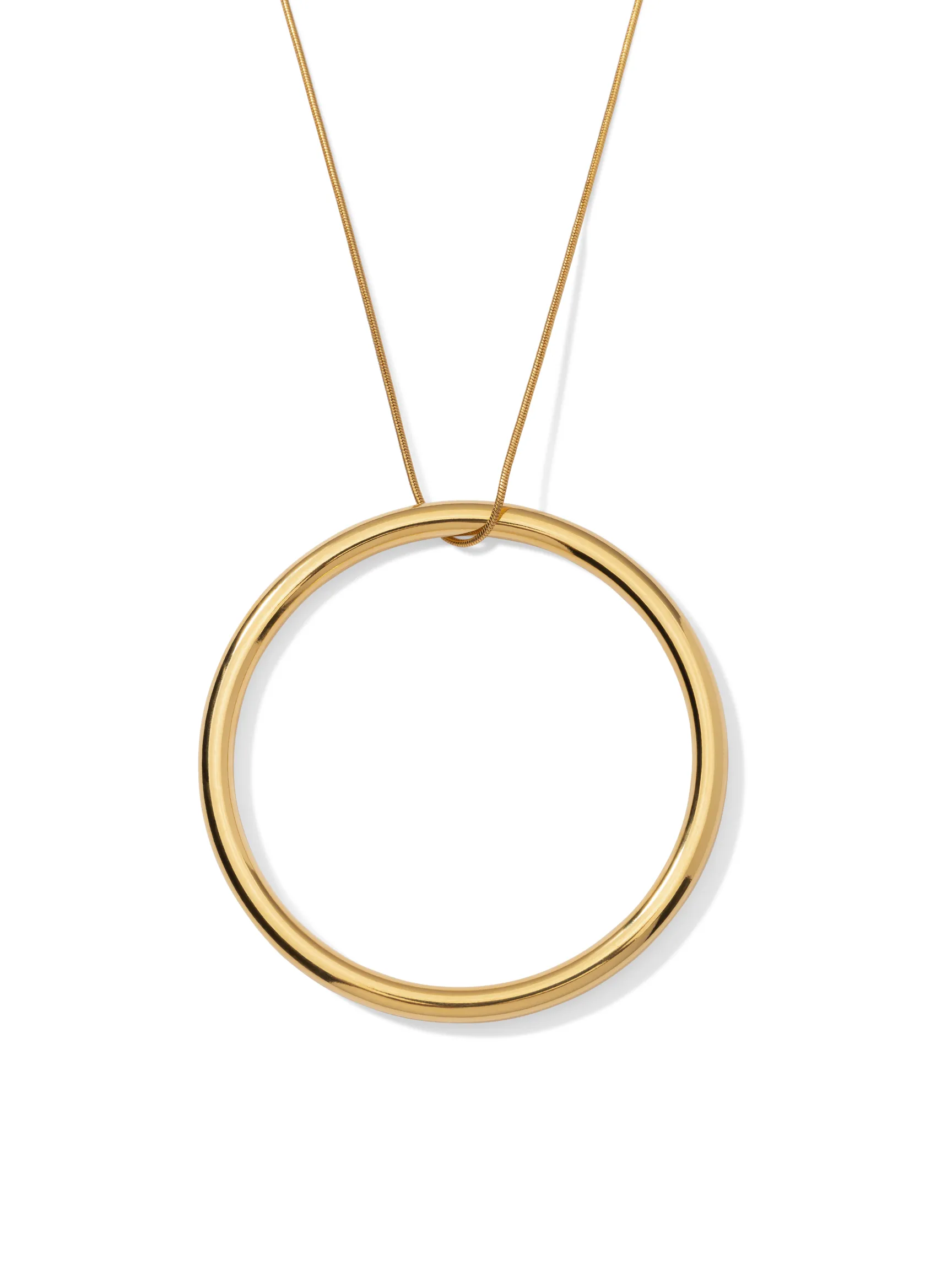 Heavenly Hoop Round Pendant Necklace