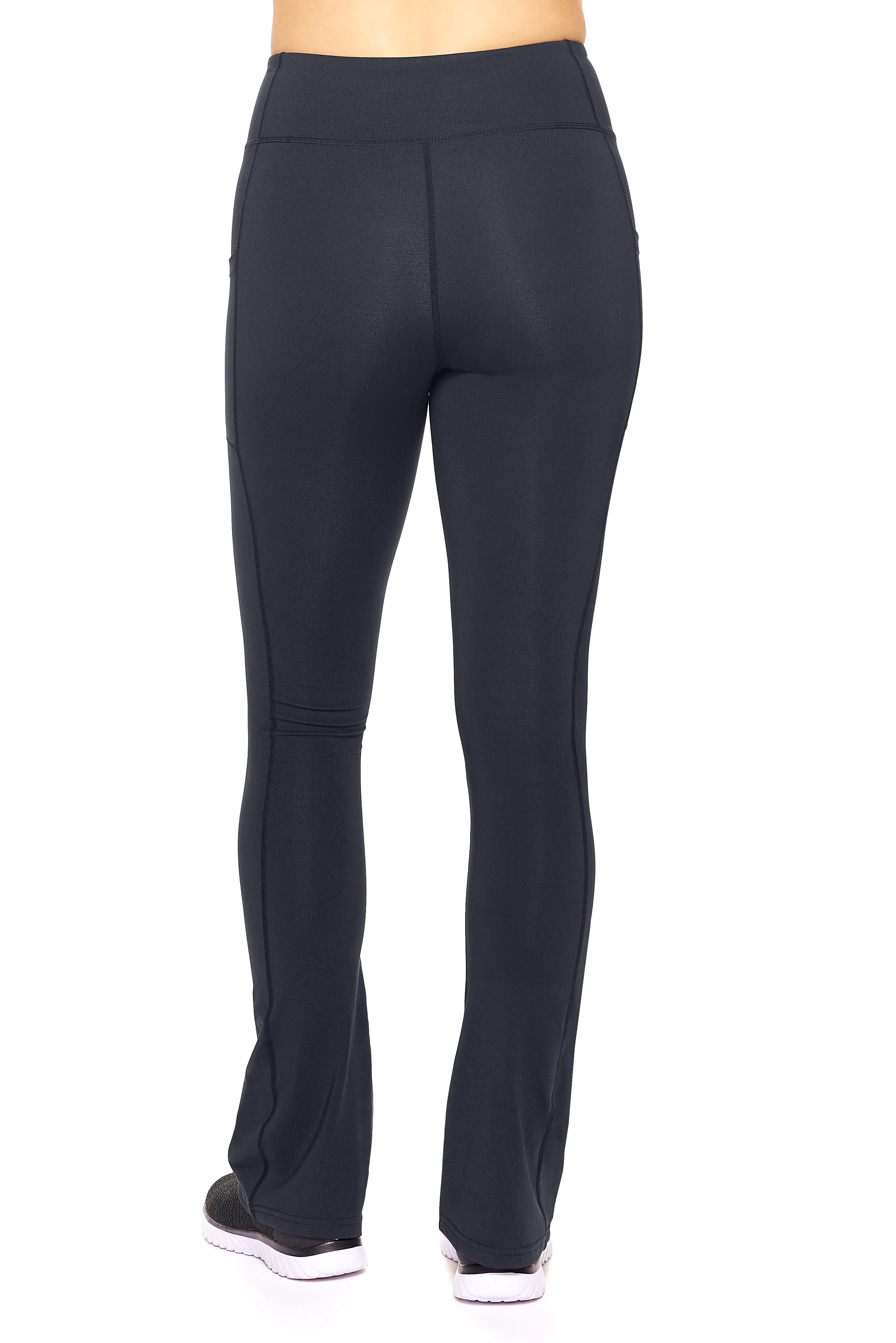 High-Waist Flare Leggings with Cellphone Pockets