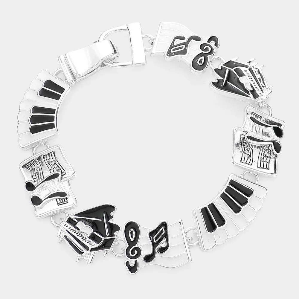 iLLASPARKZ Magnetic Musical Notes Link Magnetic Bracelet