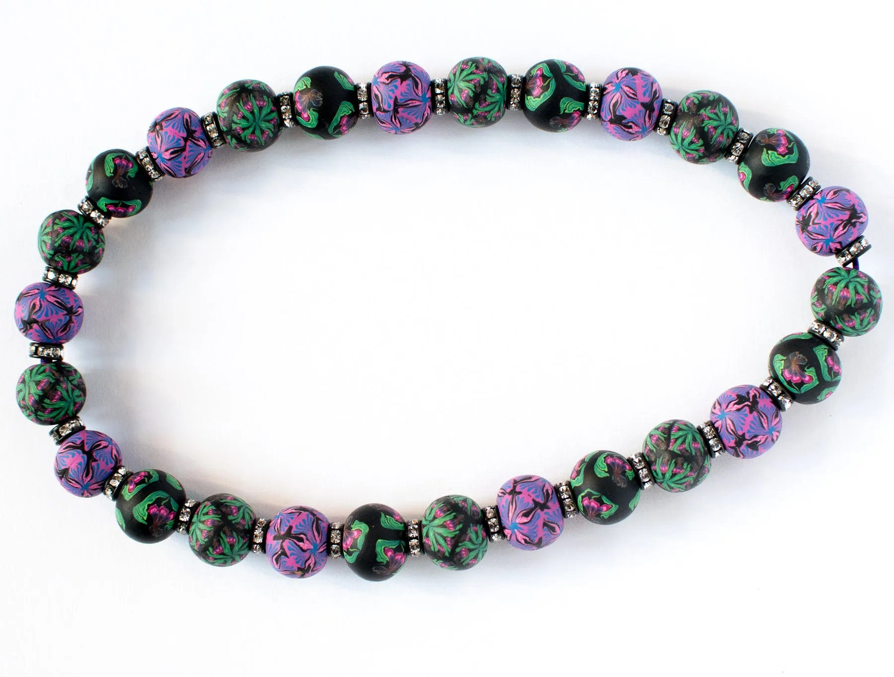 Iris Jumbo Bead Crystal Necklace