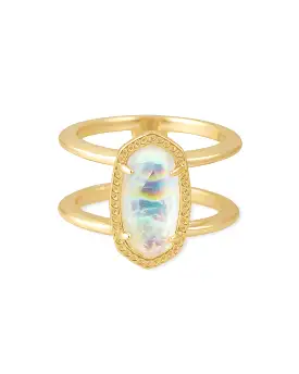 Kendra Scott Elyse Gold Iridescent Abalone Ring