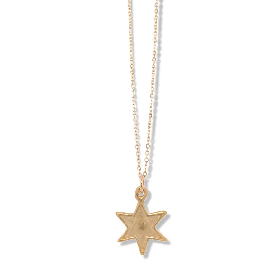 LARGE STAR NECKLACE IN GOLD