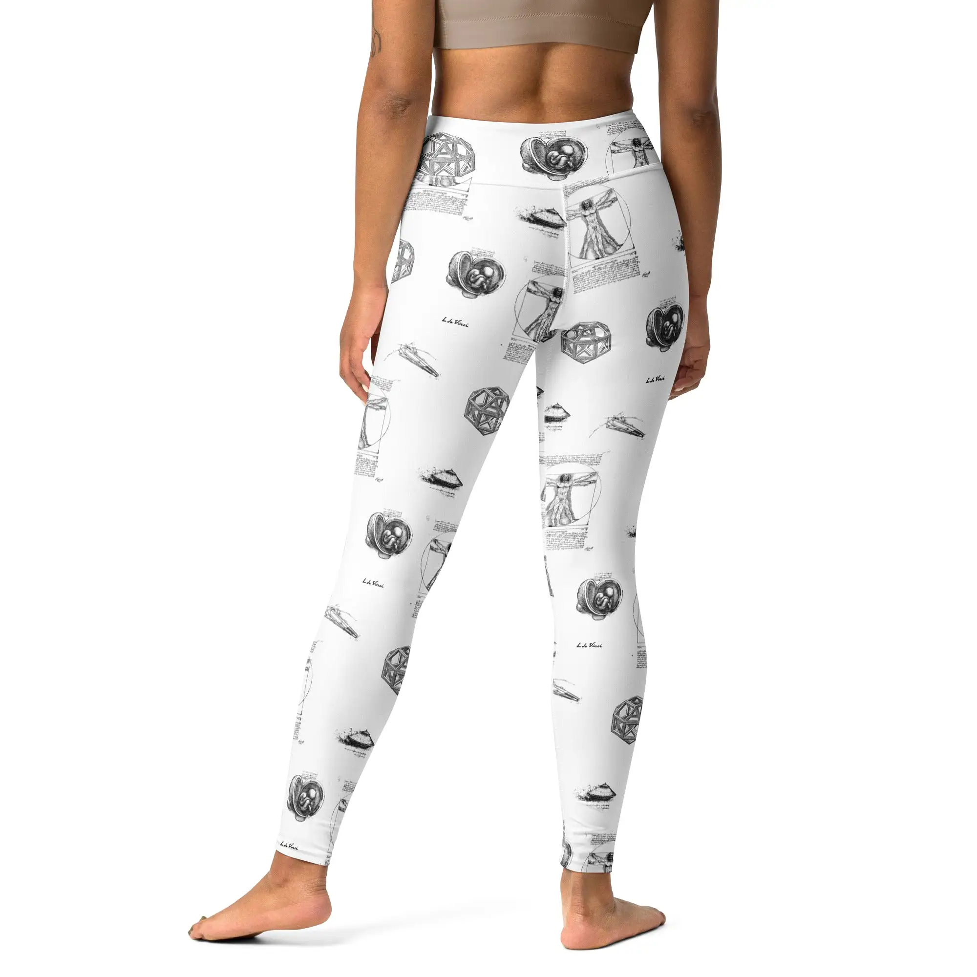 Leonardo Da Vinci Yoga Leggings