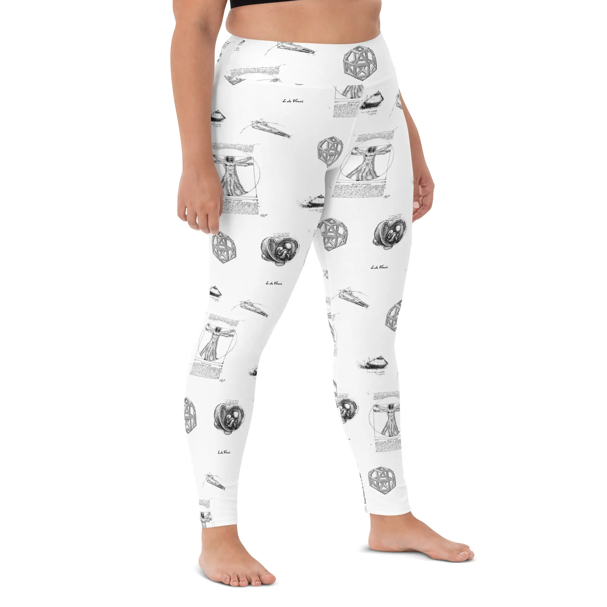 Leonardo Da Vinci Yoga Leggings