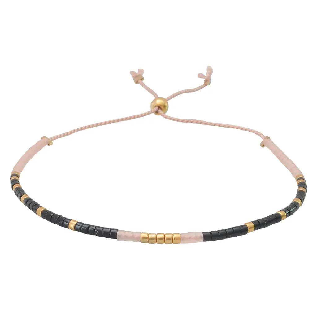 Libby And Smee Beaded String Bracelet Noir