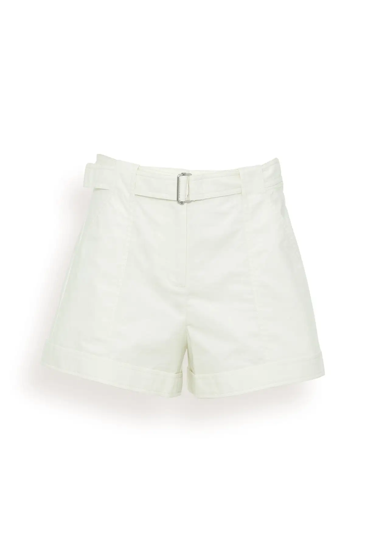 Lourie Belted Shorts in White