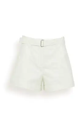 Lourie Belted Shorts in White