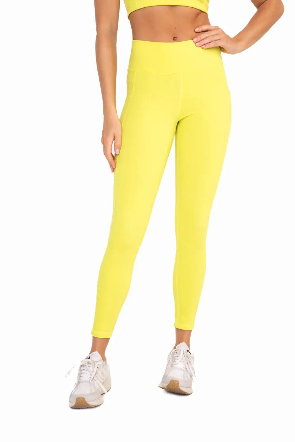 LYCRA BLEND HIGHWAIST LEGGINGS - LIME