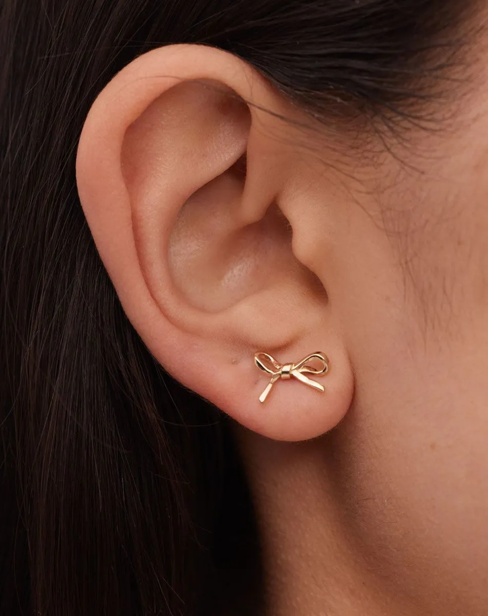 Meadowlark - Bow Earrings Small Gold Plated