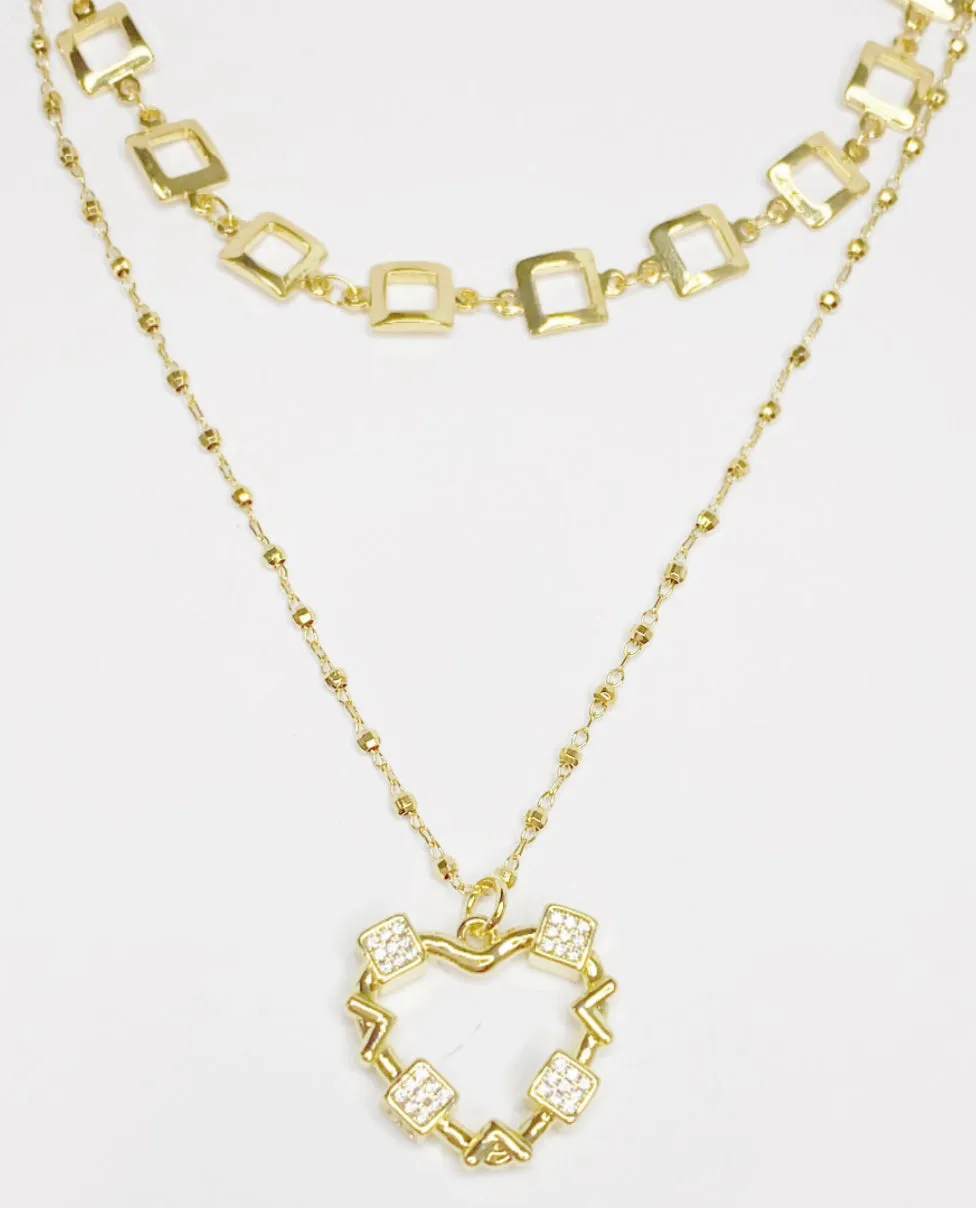 Melania Clara Be Loved Gold Necklace