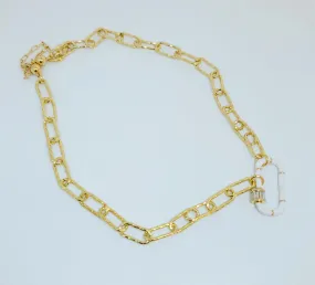 Melania Clara White Willa Gold Necklace