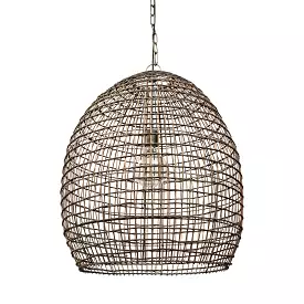 Metallic Woven Hanging Pendant Light