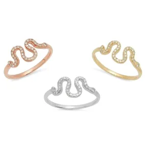 Mini Snake Diamond Rings