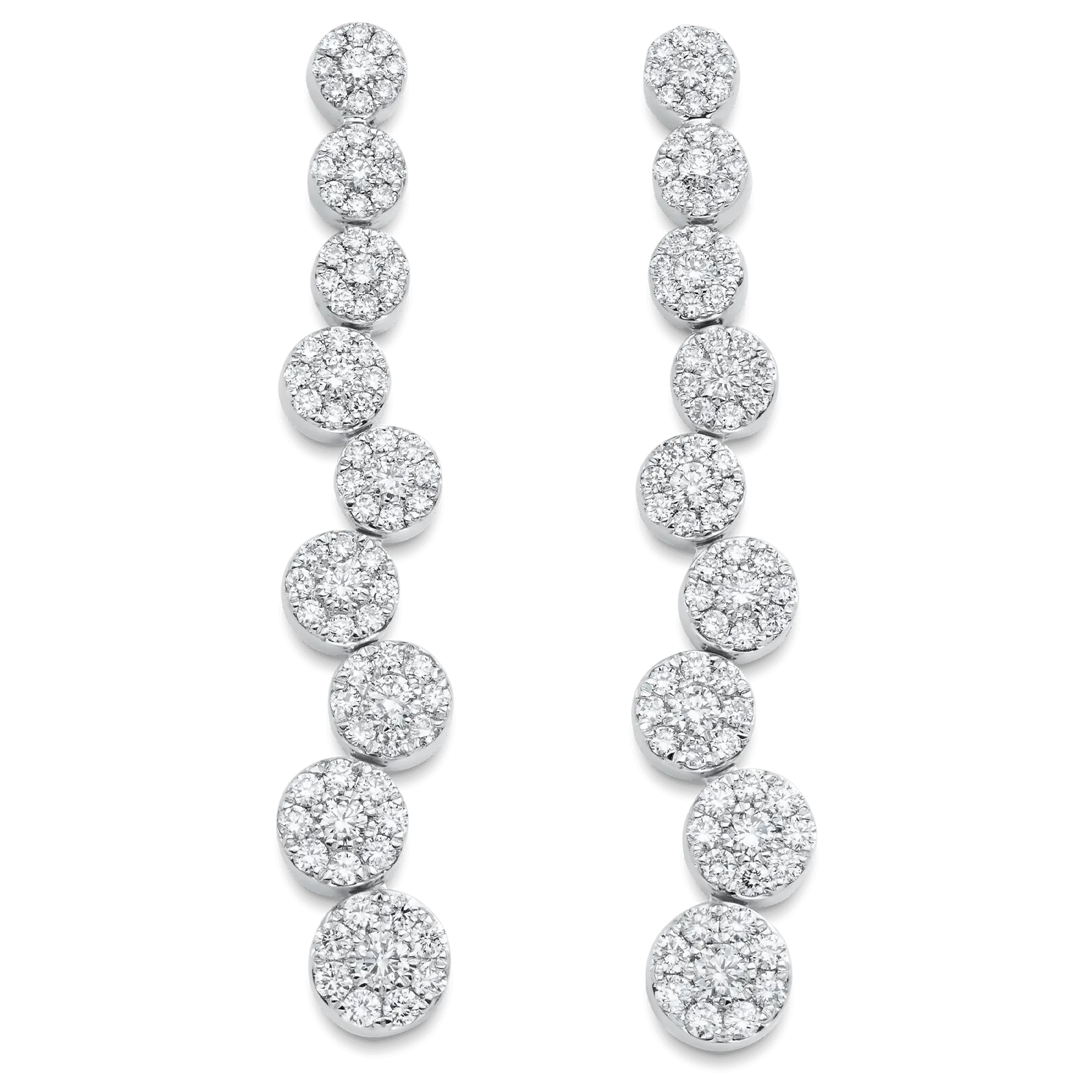 Muna Round Diamond Drop Earrings