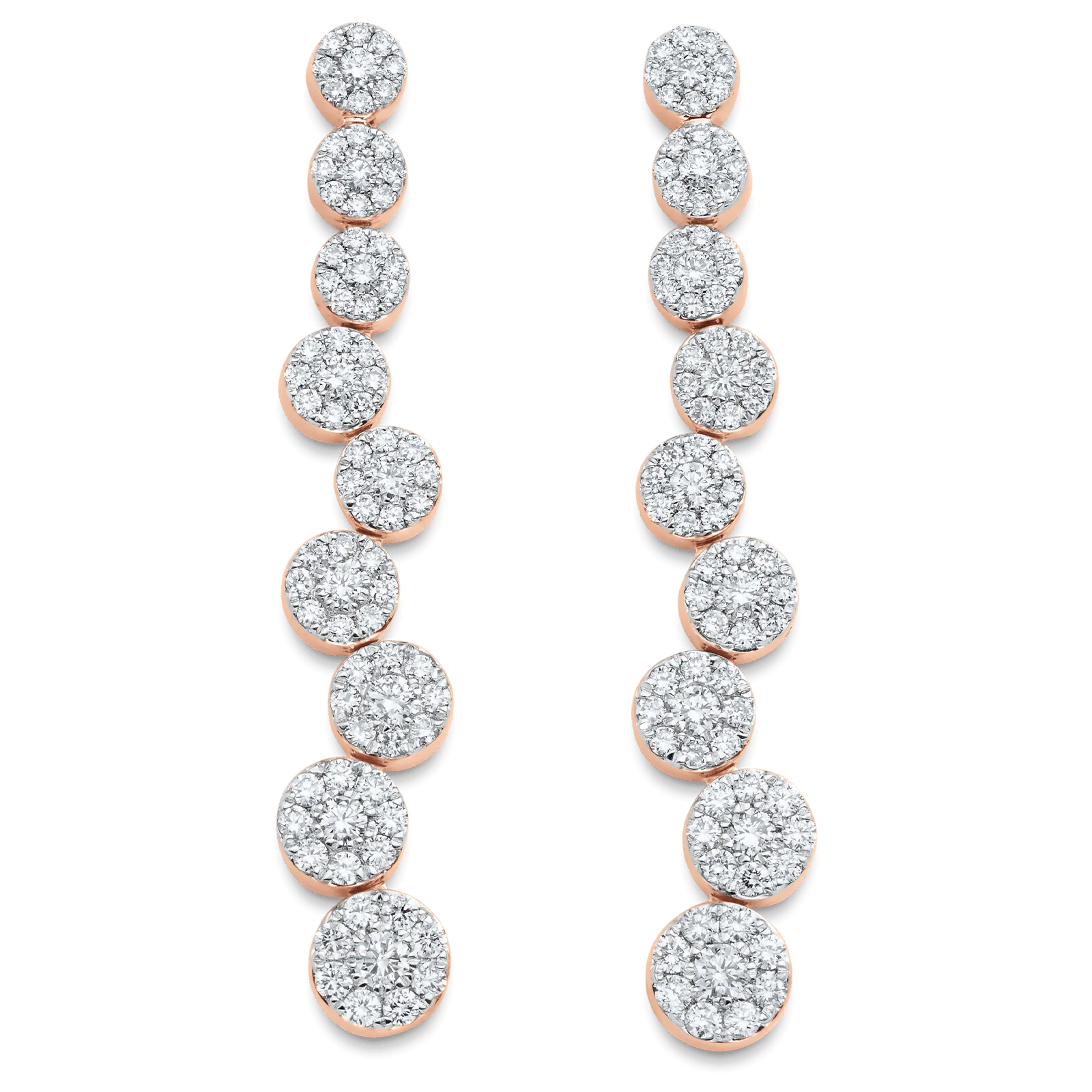 Muna Round Diamond Drop Earrings