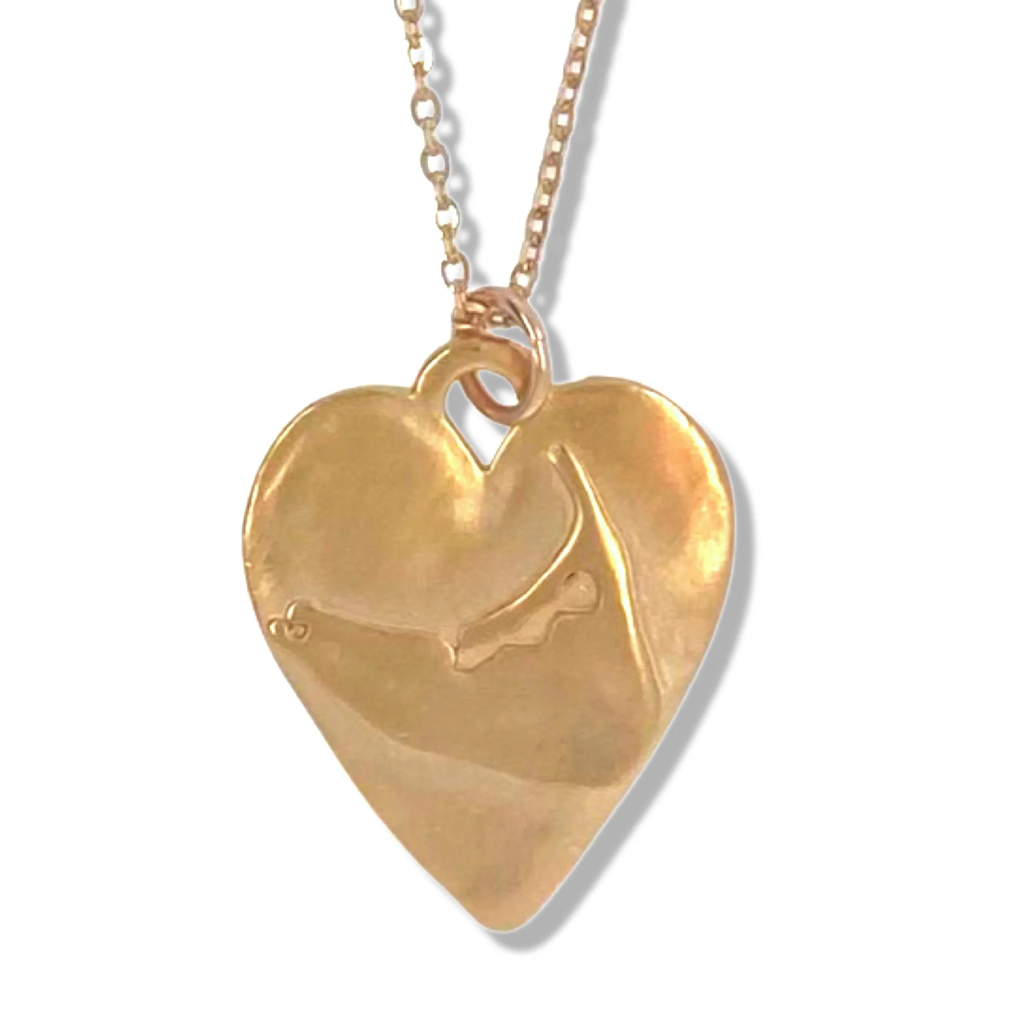 NANTUCKET HEART NECKLACE IN GOLD