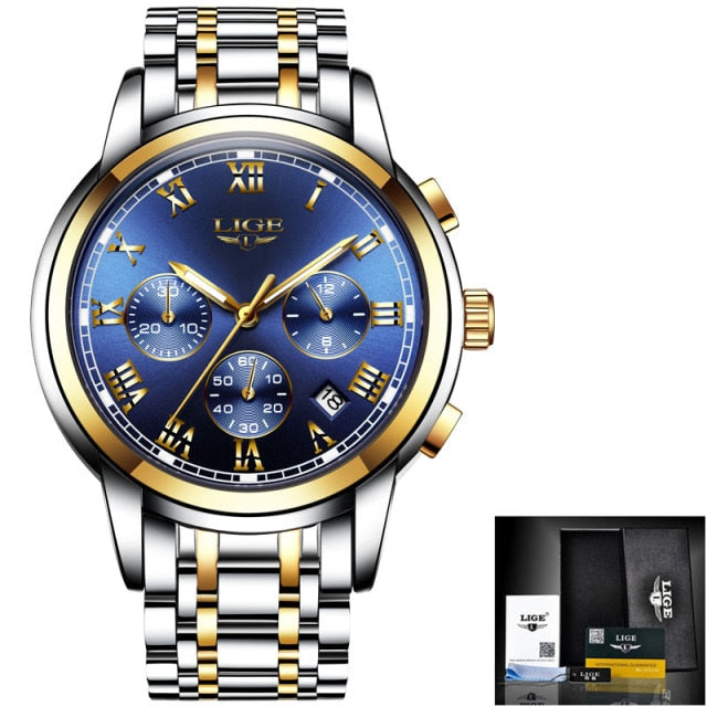 New Watches Men Luxury Brand Chronograph Male Sport Watches Waterproof