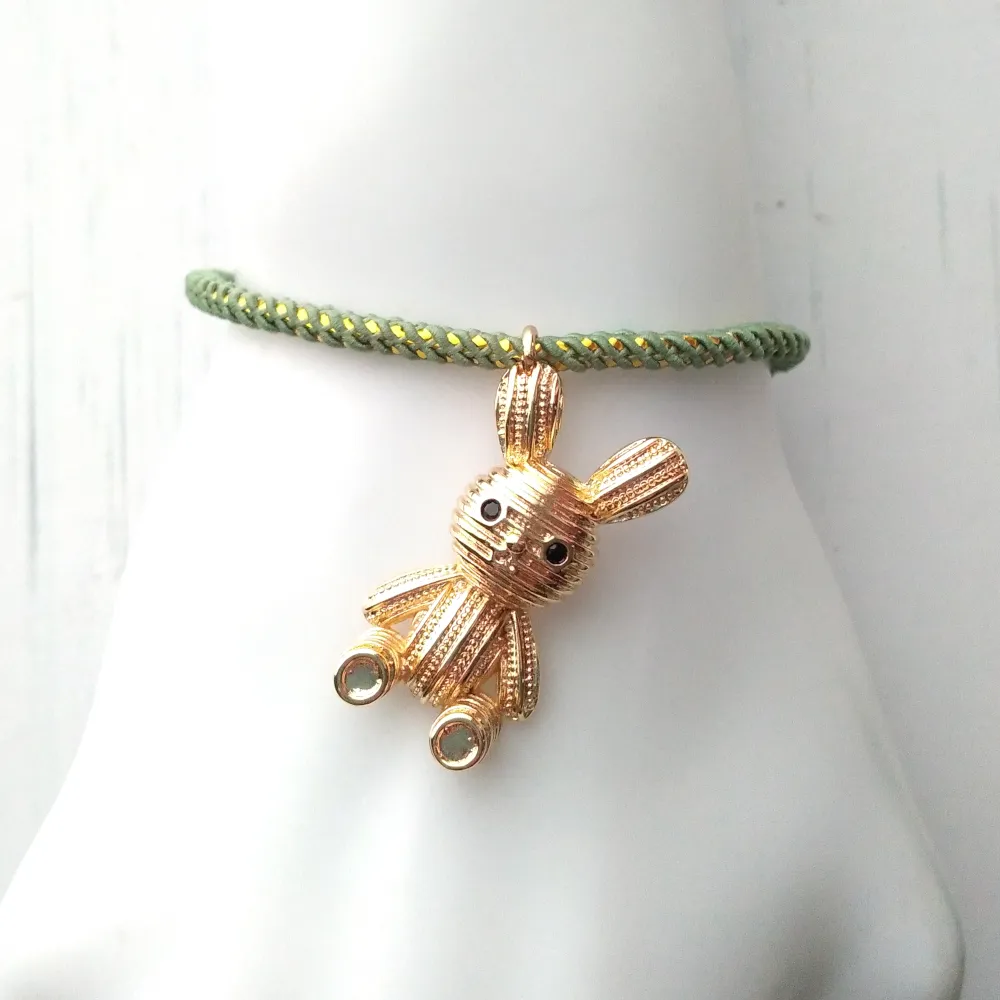 Olivia 2 'Bunnigurumi' Metallic Cord Slider Bracelet