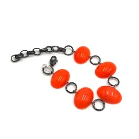 Orange Jelly Bean Stations Bracelet