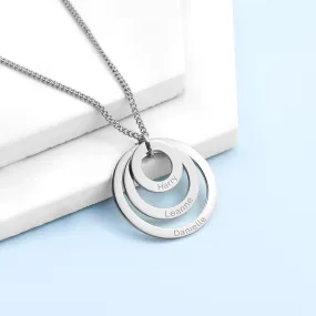 Personalised Rings of Love Necklace