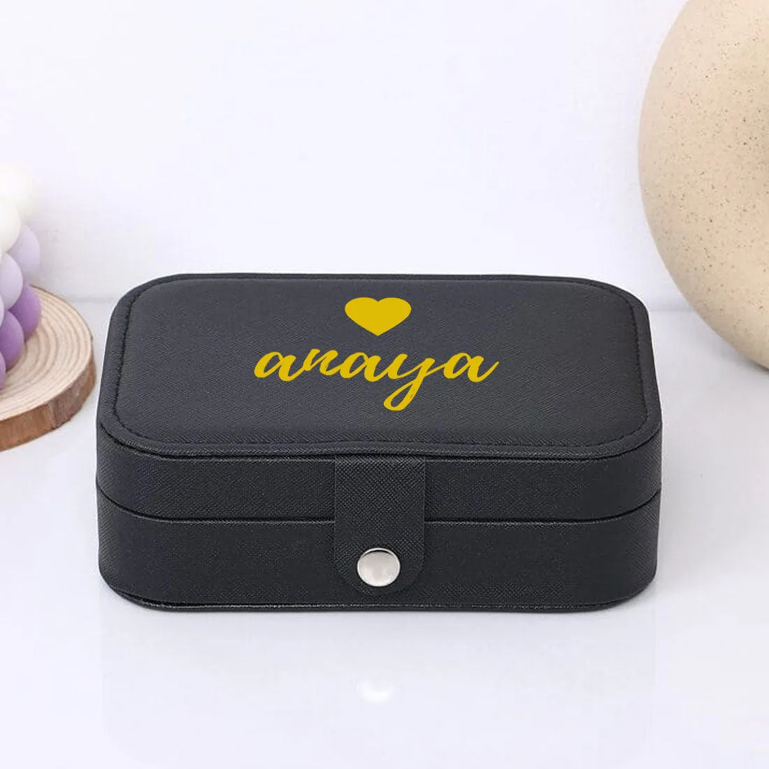 Personalized Jewellery Box for Gifting jewelry Case for Earrings Rings Pendant - Heart