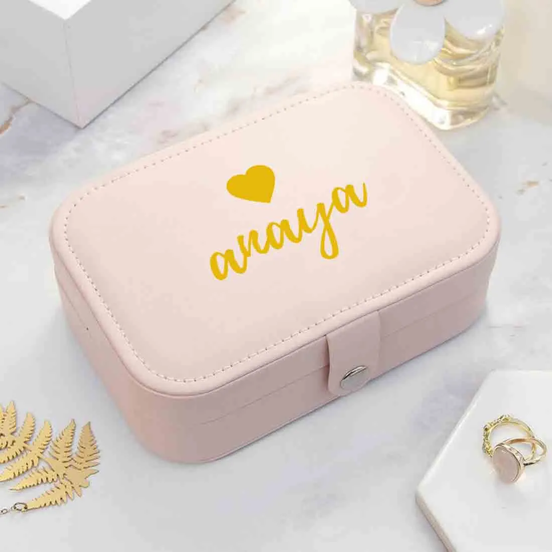 Personalized Jewellery Box for Gifting jewelry Case for Earrings Rings Pendant - Heart