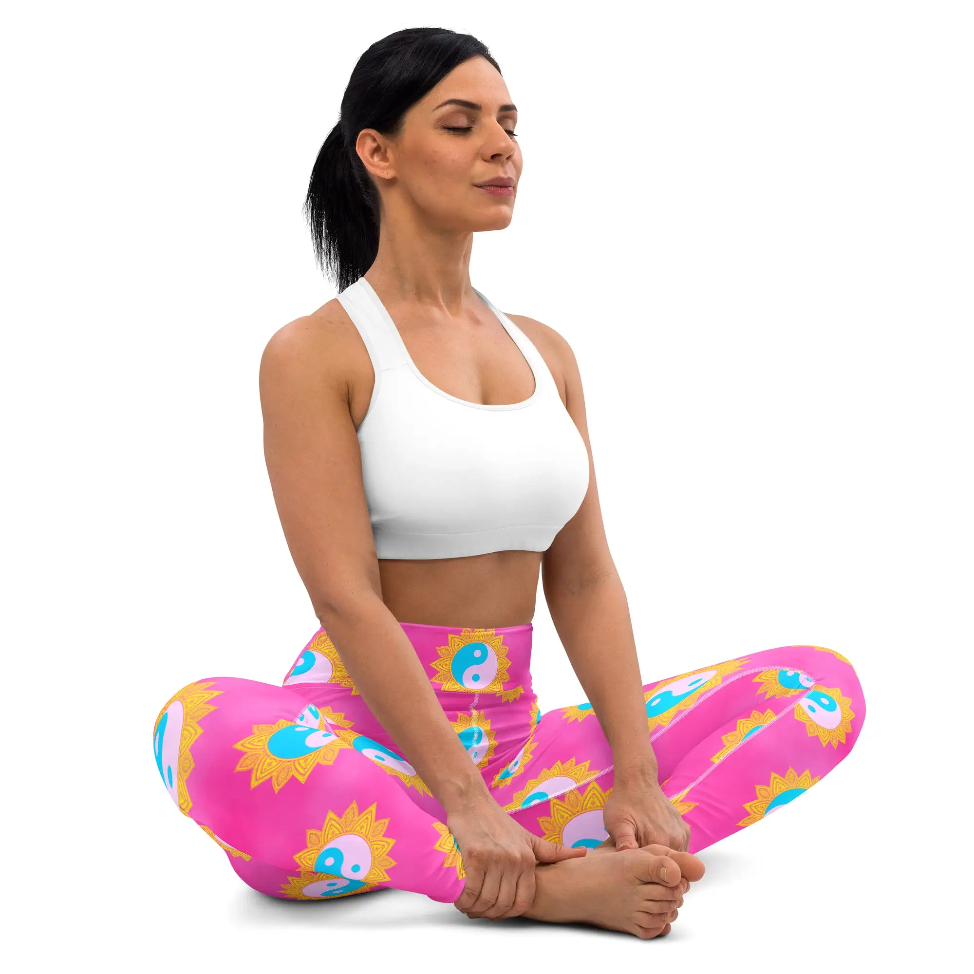 Pink Yin & Yang Yoga Leggings