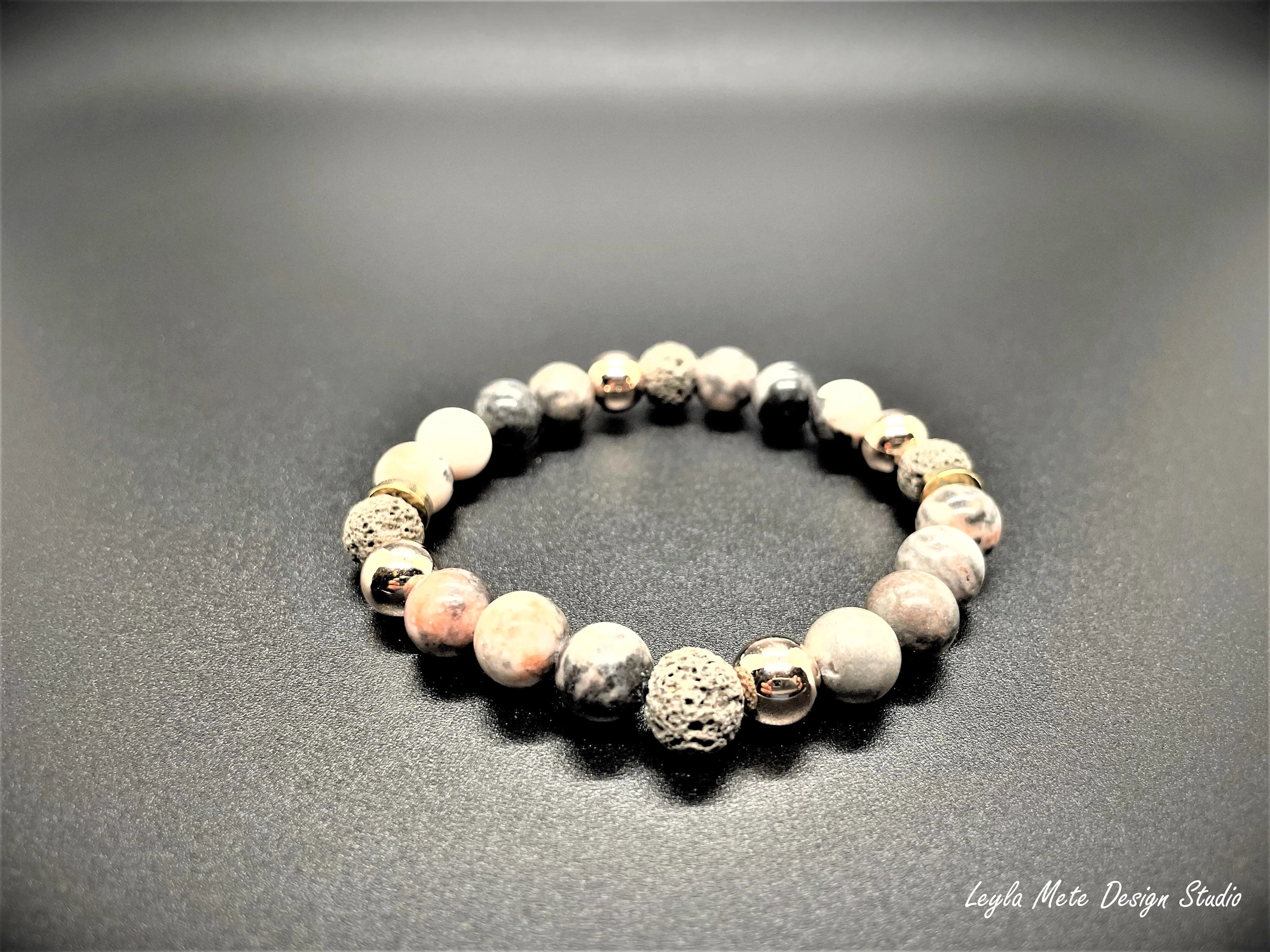 Pink Zebra Stone Bracelet