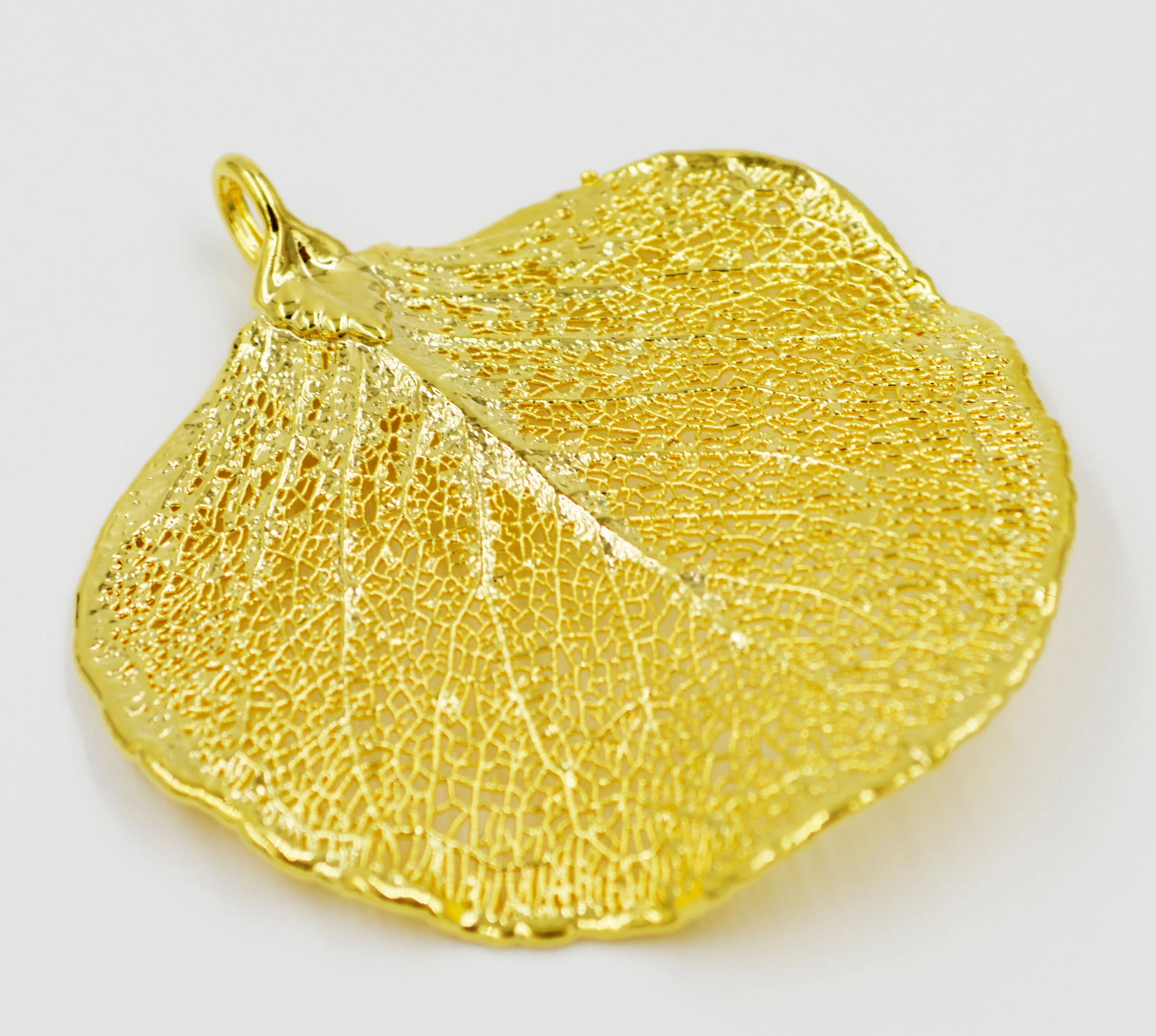 Real Leaf PENDANT Eucalyptus 24K Yellow Gold Dipped Genuine Leaf