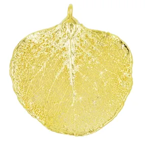 Real Leaf PENDANT Eucalyptus 24K Yellow Gold Dipped Genuine Leaf