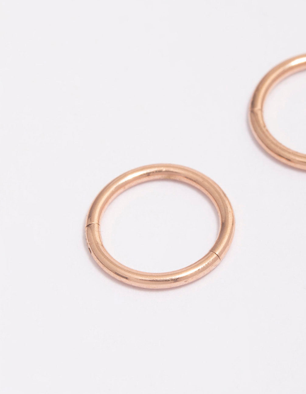 Rose Gold Plated Surgical Steel Fine Sleeper Earrings 6mm