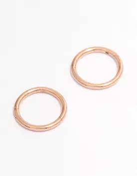 Rose Gold Plated Surgical Steel Fine Sleeper Earrings 6mm