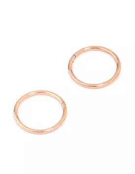 Rose Gold Plated Titanium Fine Sleeper Earrings 8mm