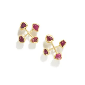 Ruby Crystal Earrings