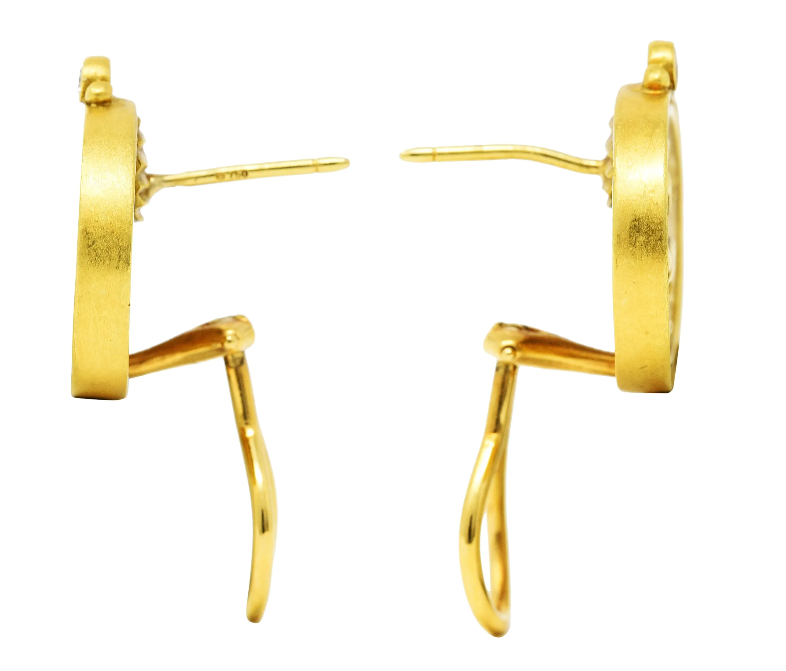 SeidenGang Diamond 18 Karat Gold Calliope Classic Earrings