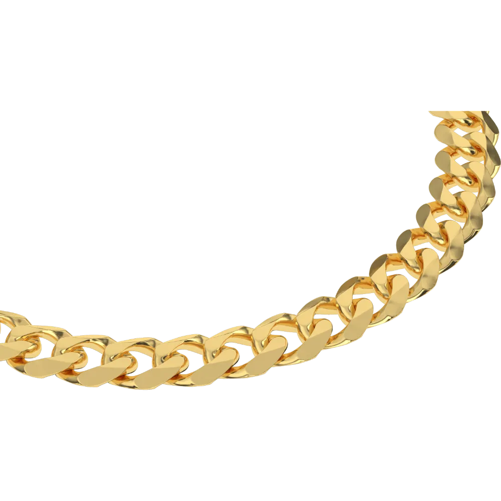 Solid Gold Curb Cuban Bracelet