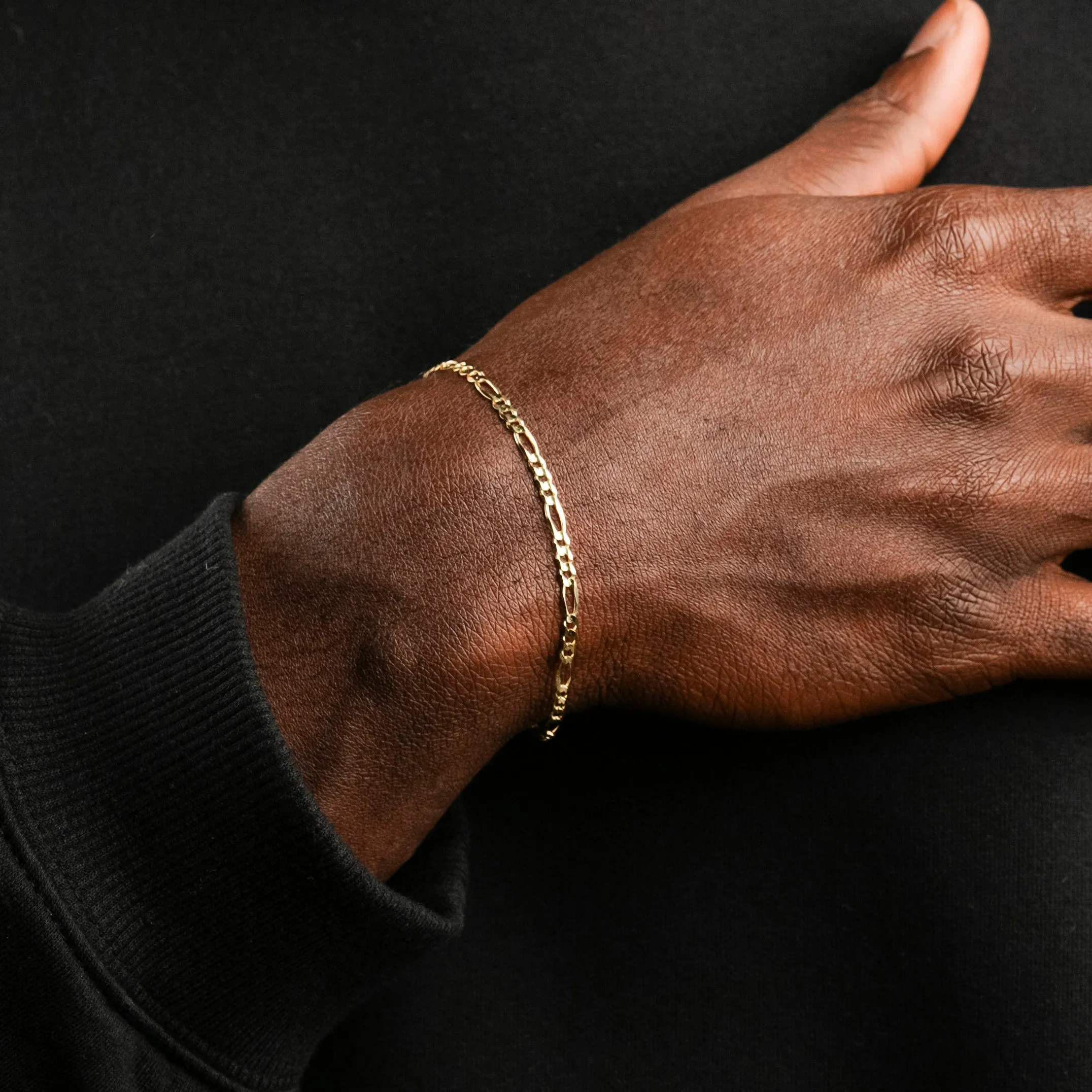 Solid Gold Figaro Bracelet